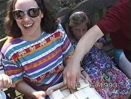 Julie Twydell opens the family sandwich box